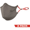 Milwaukee Gray 2-Layer Reusable Face Mask (3-Pack)