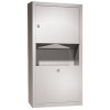 ASI Surface Mounted Stainless Steel Paper Towel Dispenser and Waste Receptacle