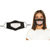 Clear Mouth Black Expression Smile Communicator Face Mask for Deaf and Hard of Hearing (10-Pack)