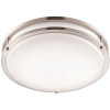 PRIVATE BRAND UNBRANDED 14 in. Brushed Nickel Selectable LED CCT Round Flush Mount Light