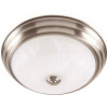 11 in. Brushed Nickel LED Flush Mount with Alabaster Glass