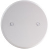 Commercial Electric 5 in. Metal White Textured Round Blank Flat Cover