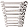 GEARWRENCH 90-Tooth SAE Ratcheting Flex-Head Combination Wrench Set with Tray (8-Piece)