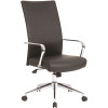 BOSS Office Products BOSS Black High BackÂ VinylÂ Executive Chair with Chrome Finish Frame - Pneuatic Lift