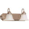 Satco Ballerina 18 in. 2 Light Brushed Nickel Vanity Light with Alabaster Glass Shade