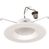 Sylvania 5 in. or 6 in. Selectable CCT Integrated LED Retrofit White Recessed Light Baffle Trim with Germ Fighting Technology