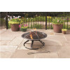 Pleasant Hearth Stow N Go Portable 26 in. W x 15.5 in. H Round Steel Wood Burning Fire Pit with Canvas Carry Bag