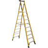 WERNER 10 ft. Fiberglass Platform Step Ladder (16 ft. H Reach), 375 lbs. Type IAA Duty Rating