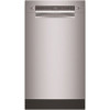 Bosch 800 Series 18 in. ADA Compact Front Control Dishwasher in Stainless Steel with Stainless Steel Tub and 3rd Rack, 44dBA