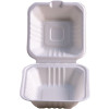 Empress Earth 6 in. x 6 in. x 3 in. Natural Hinged Container Molded Fiber 500-Per Case