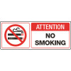 6 in. x 14 in. Attn No Smoking