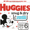 Huggies Snug & Dry Diapers, Size 6,104 Ct