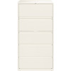 Hirsh HL10000 White 36 in. Wide 5-Drawer Lateral File Cabinet with Posting Shelf and Roll-Out Binder Storage
