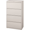 Hirsh 36 in. W Light Gray 4-Drawer Lateral File Cabinet