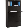 Hirsh 36 in. W x 67 in. H x 19 in. D 5-Shelves Steel Storage Cabinet Black