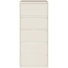 Hirsh HL10000 White 30 in. Wide 5-Drawer Lateral File Cabinet with Posting Shelf and Roll-Out Binder Storage