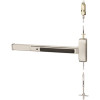 SARGENT 80 Series Grade 1, Stainless Steel Finish LHR Concealed Vertical Rod Exit Device, Exit Only