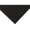 M+A Matting ColorStar Mat Solid Black 3 in. x 10 in. PET Carpet Universal Cleated Backing Entrance Mat