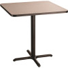 National Public Seating 36 in. Square CT Series Gray MDF Laminate Top and Black X-Base, Composite Wood Cafe Table (Seats 4)