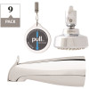 1-Spray Pattern with 1.5 GPM 3.25 in Wall Mount Fixed Shower Head Auto Diverting Tub Spout No Mounts in Chrome (9-Pack) 1-Spray Pattern with 1.5 GPM 3.25 in Wall Mount Fixed Shower Head Auto Diverting Tub Spout No Mounts in Chrome (9-Pack)
