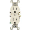 Leviton 15 Amp Residential Grade Duplex Outlet, White