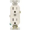 Leviton 15 Amp Commercial Grade Tamper Resistant Duplex Outlet, White