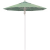 California Umbrella 7.5 ft. Silver Aluminum Commercial Market Patio Umbrella Fiberglass Ribs and Pulley Lift in Spa Sunbrella