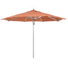 California Umbrella 11 ft. Silver Aluminum Commercial Market Patio Umbrella with Pulley Lift in Dolce Mango Sunbrella