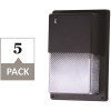 Simply Conserve 100- Watt Equivalent Integrated LED Black Dusk to Dawn Wall Pack Light 4000K (5-Pack) Simply Conserve 100- Watt Equivalent Integrated LED Black Dusk to Dawn Wall Pack Light 4000K (5-Pack)
