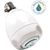 Earth 3-Spray Patterns with 2.0 GPM 2.7 in. Single Wall Mount Fixed Shower Head with Pause Feature in White (50-Pack)
