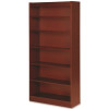 LORELL PANEL BOOKCASE, 6 SHELVES, CHERRY, 36X12X72 IN.