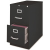 LORELL LORELL VERTICAL FILE CABINET, 2 DRAWERS, SECURITY LOCK, LEGAL FILES, BLACK, 18X26-1/2X28-3/8 IN.