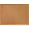 Lorell 18 in. x 24 in. Oak Wood Frame Cork Board with Warp Resistant Surface and Brown (1-Each)