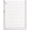 Varistone 30 in. x 32 in. x 60 in. x 72 in. 5-Piece Easy Up Adhesive Alcove Shower Surround in White