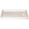 MUSTEE Caregiver ShowerTub 60 in. L x 30 in. W Single Threshold Alcove Shower Pan Base with Right Drain in White