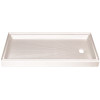 MUSTEE Caregiver ShowerTub 60 in. L x 30 in. W Single Threshold Alcove Shower Pan Base with Right Drain in White