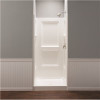 MUSTEE 36 in W x 73.25 in H Durawall Three piece Direct-to-Stud Alcove Shower Wall Surround in White