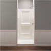 MUSTEE 36 in W x 73.25 in H Durawall Three piece Direct-to-Stud Alcove Shower Wall Surround in White