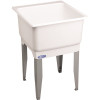 MUSTEE Utilatub 23 in. x 25 in. Polypropylene Floor Mount Laundry Tub