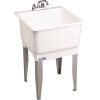 MUSTEE Utilatub 23 in. x 23-1/2 in. x 33 in. Thermoplastic Floor-Mount Laundry Tub