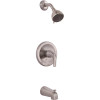 Premier Raleigh Single-Handle 3-Spray Patterns Tub and Shower Faucet in Brushed Nickel (Valve Included)