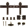 Everbilt 72 in. Dark Oil-Rubbed Bronze Strap Sliding Barn Door Track and Hardware Kit
