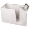 AMERICAN STANDARD GELCOAT WALK-IN BATH, COMBINATION, RIGHT-HAND WITH QUICK DRAIN AND FAUCET, WHITE, 30 IN. X 60 IN.