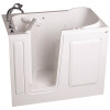 AMERICAN STANDARD GELCOAT WALK-IN BATH, COMBINATION, LEFT-HAND WITH QUICK DRAIN AND FAUCET, WHITE, 28 IN. X 48 IN.