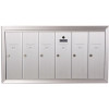 Florence 1250 Vertical Series 6-Compartment Aluminum Recess-Mount Mailbox