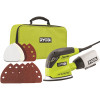 RYOBI 1.2 Amp Corded 5.5 in. Corner Cat Sander with Dust Bag, Sample Sandpaper, and Storage Case