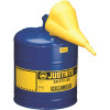 JUSTRITE MFG SFTY CAN 5 GAL BLUE W/FUNL