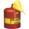 JUSTRITE MFG SFTY CAN 5 GAL RED W/FUNL