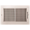 TruAire 10 in. x 6 in. 2-Way Steel Wall/Ceiling Register 1/3 in. Fin Spacing