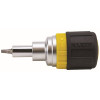 Klein Tools 6-in-1 Ratcheting Stubby Screwdriver with Square Recess